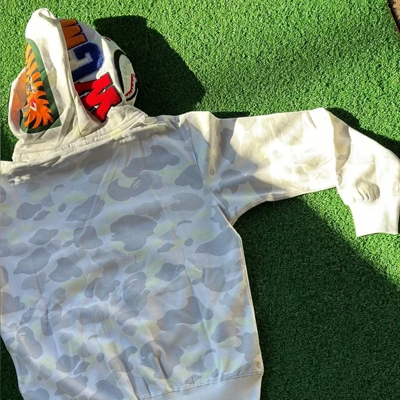 Bape Double Hoodie Space Camo Shark Full Zip